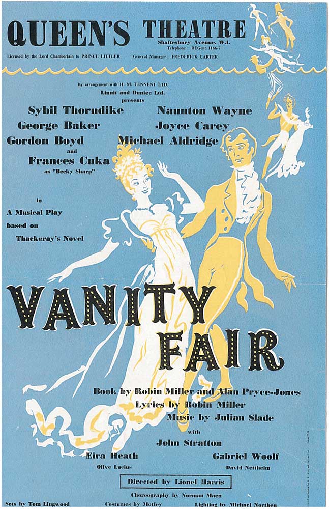 Cover of Vanity Fair theatre flyer