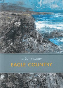 book cover for Séan Lysaght's book Eagle Country, featuring artwork of cliffs and sea