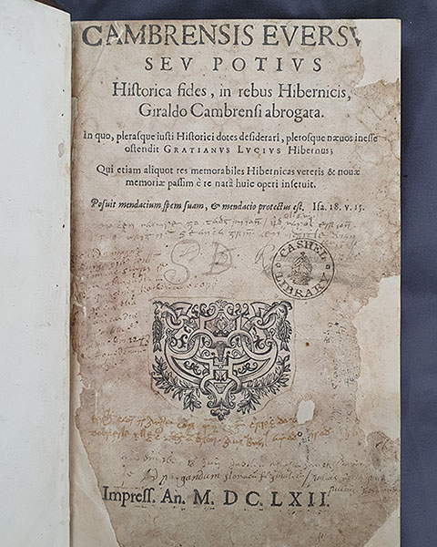 Title page of Insert image Bolton Library H.4.22